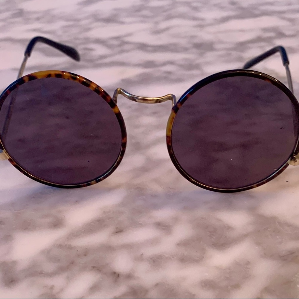 Vintage Opti-Ray Gold Taiwan Round Sunglasses